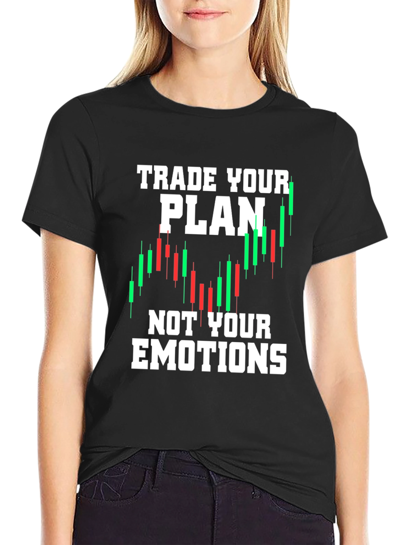 Traders Motto T-Shirt - Trade Your Plan Not Emotions