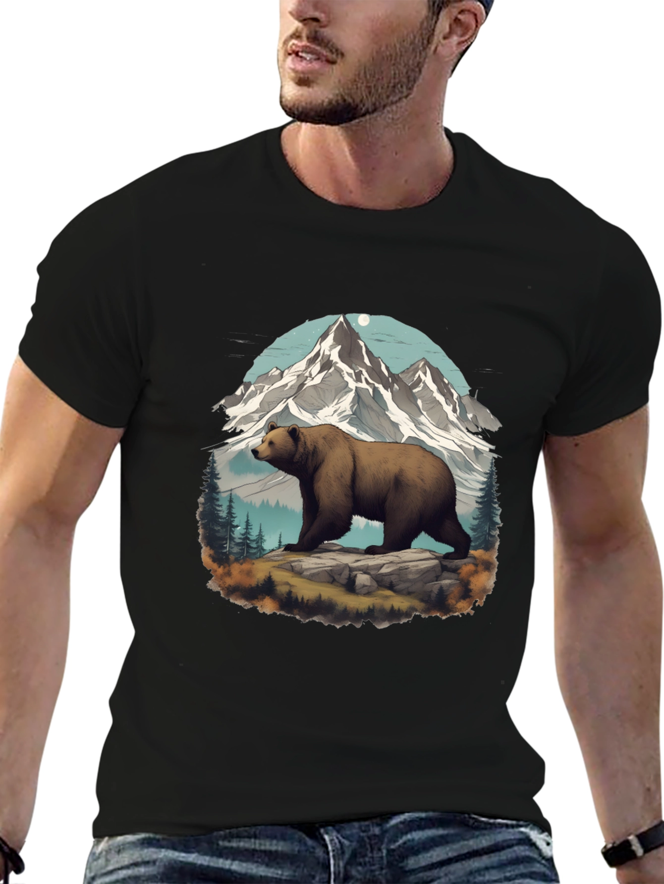 Bear & Mountain Graphic Tee