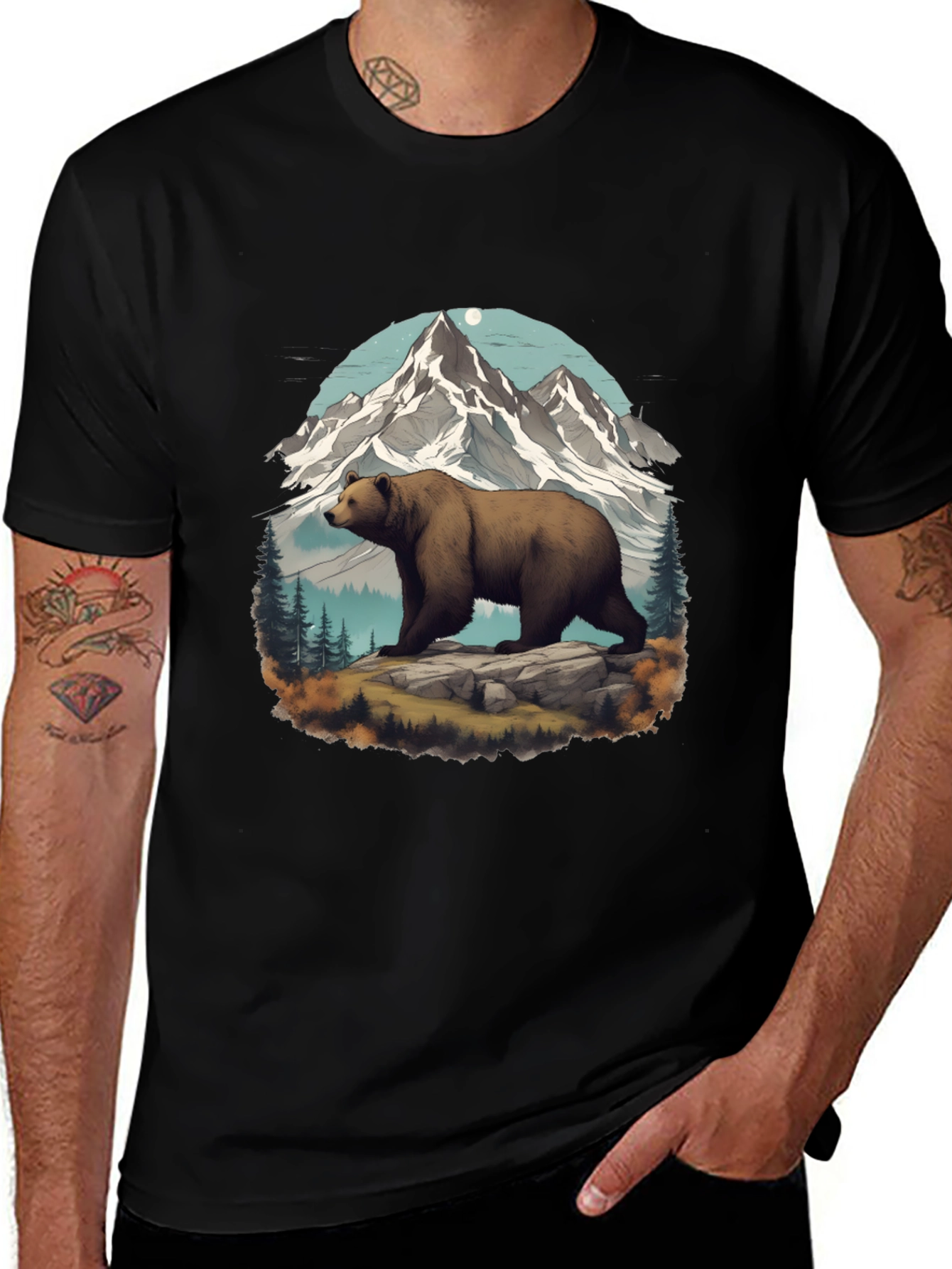 Bear & Mountain Graphic Tee