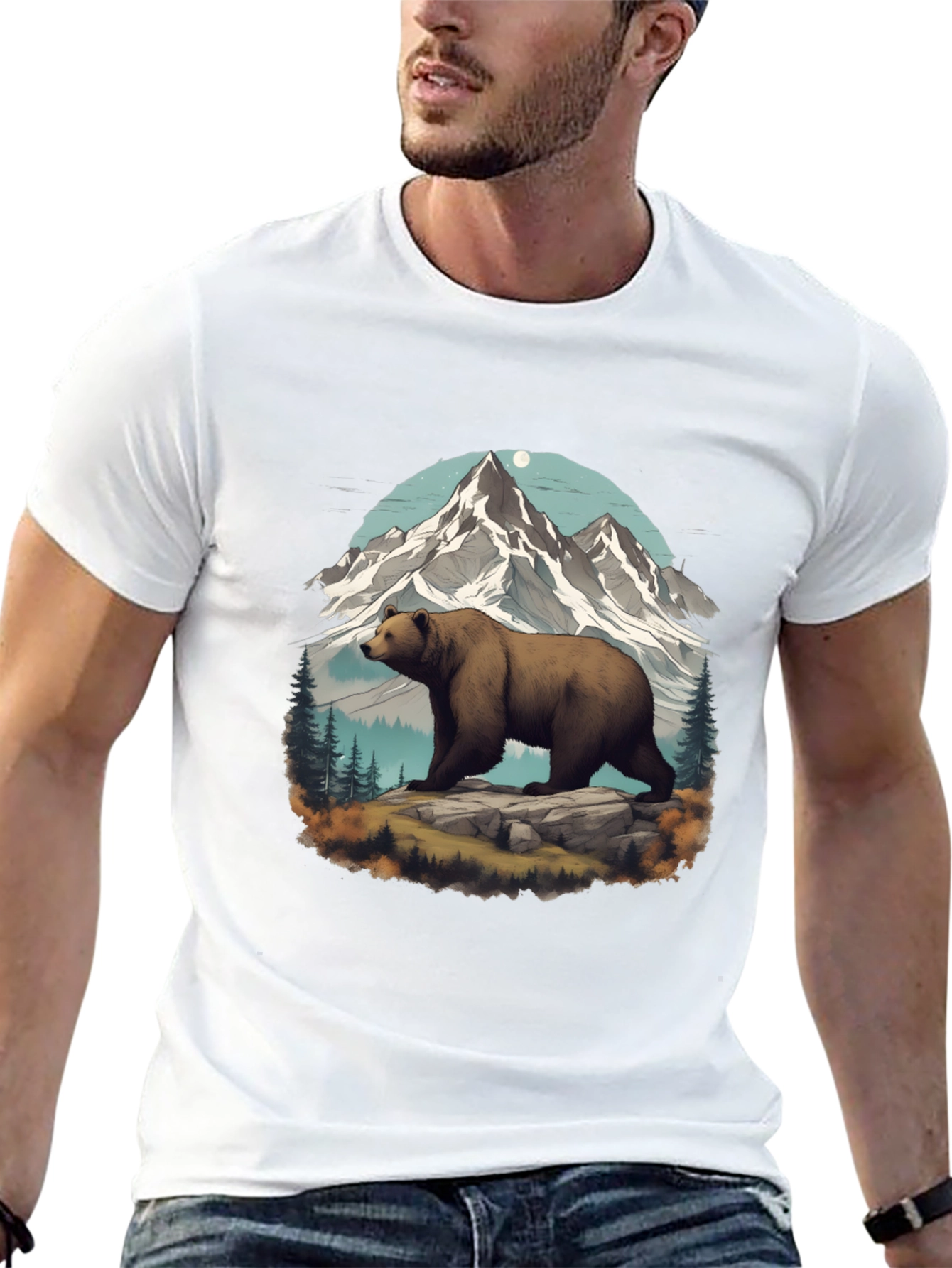 Bear & Mountain Graphic Tee
