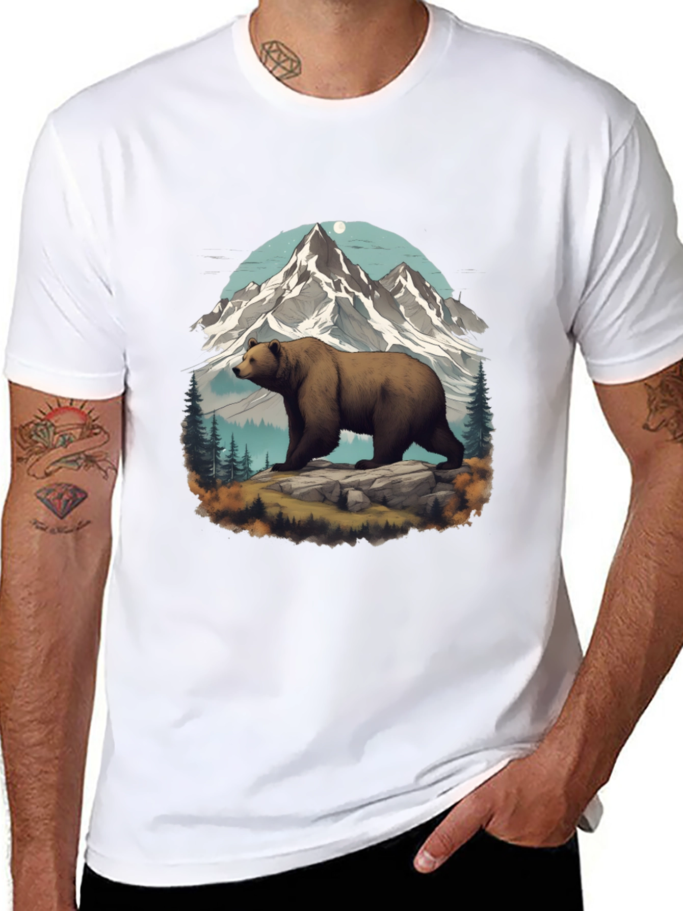 Bear & Mountain Graphic Tee