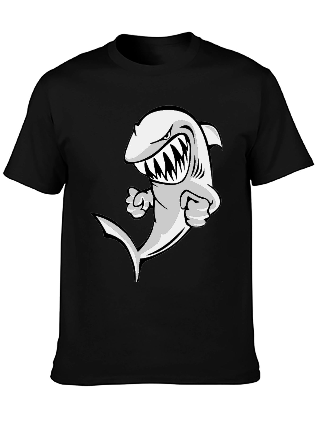 Cartoon Shark Graphic T-Shirt