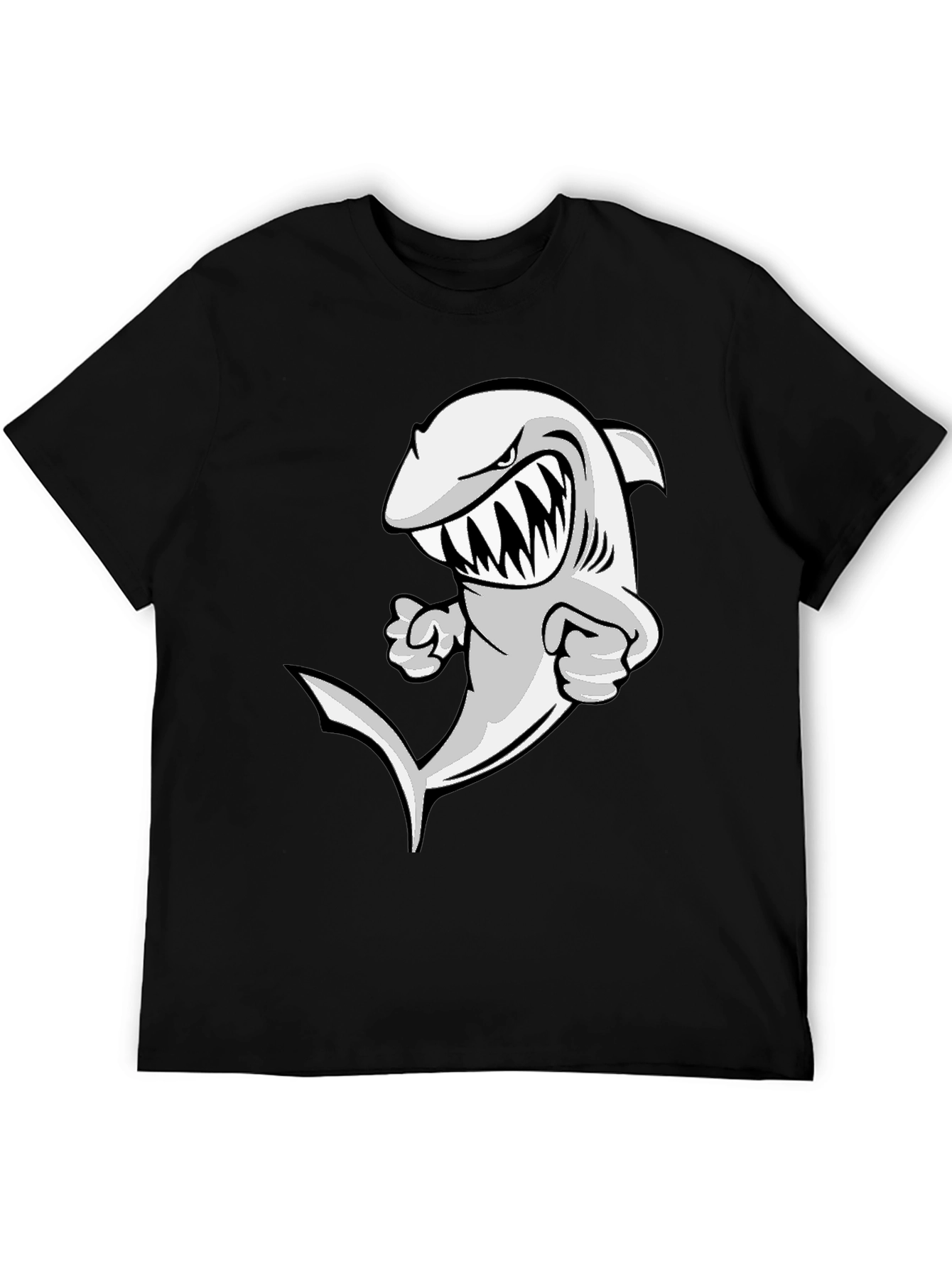 Cartoon Shark Graphic T-Shirt