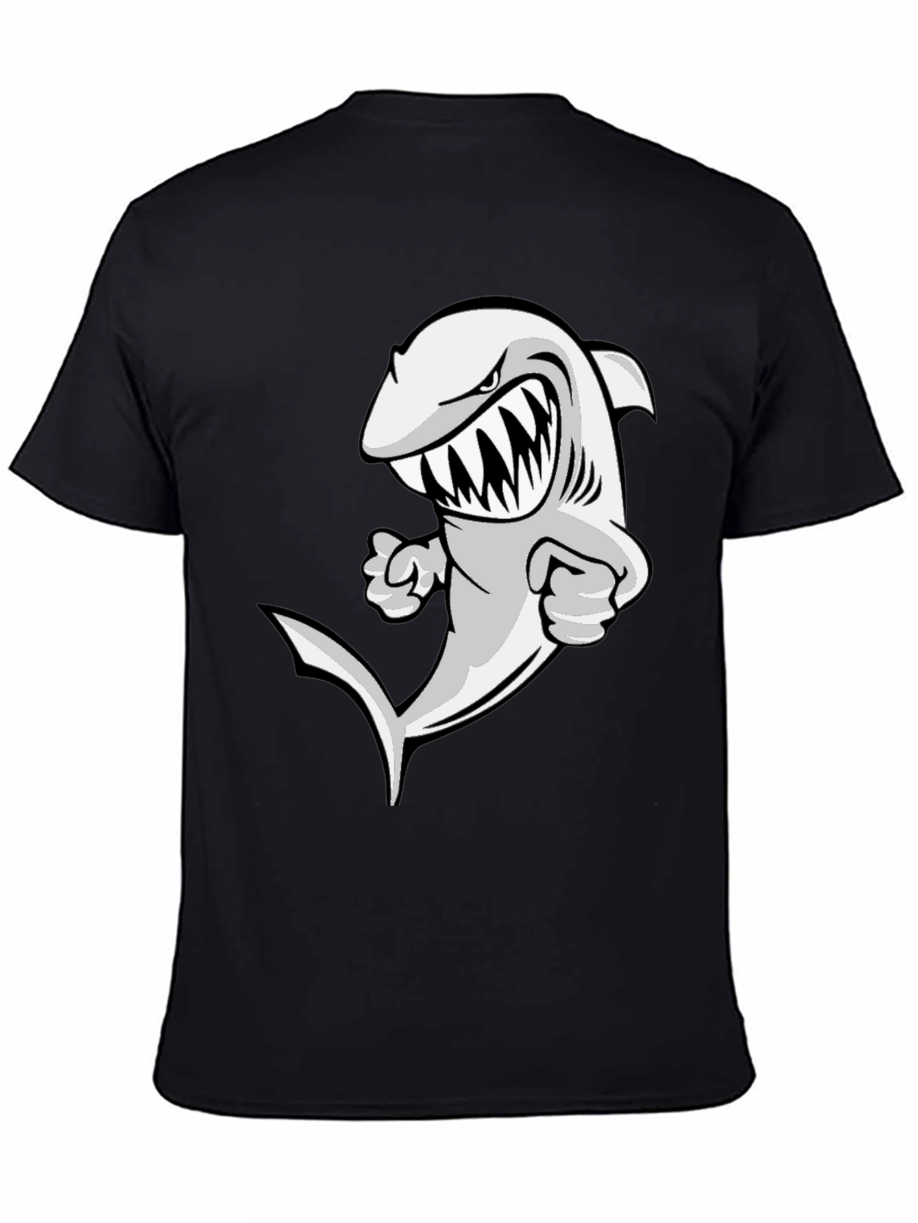Cartoon Shark Graphic T-Shirt