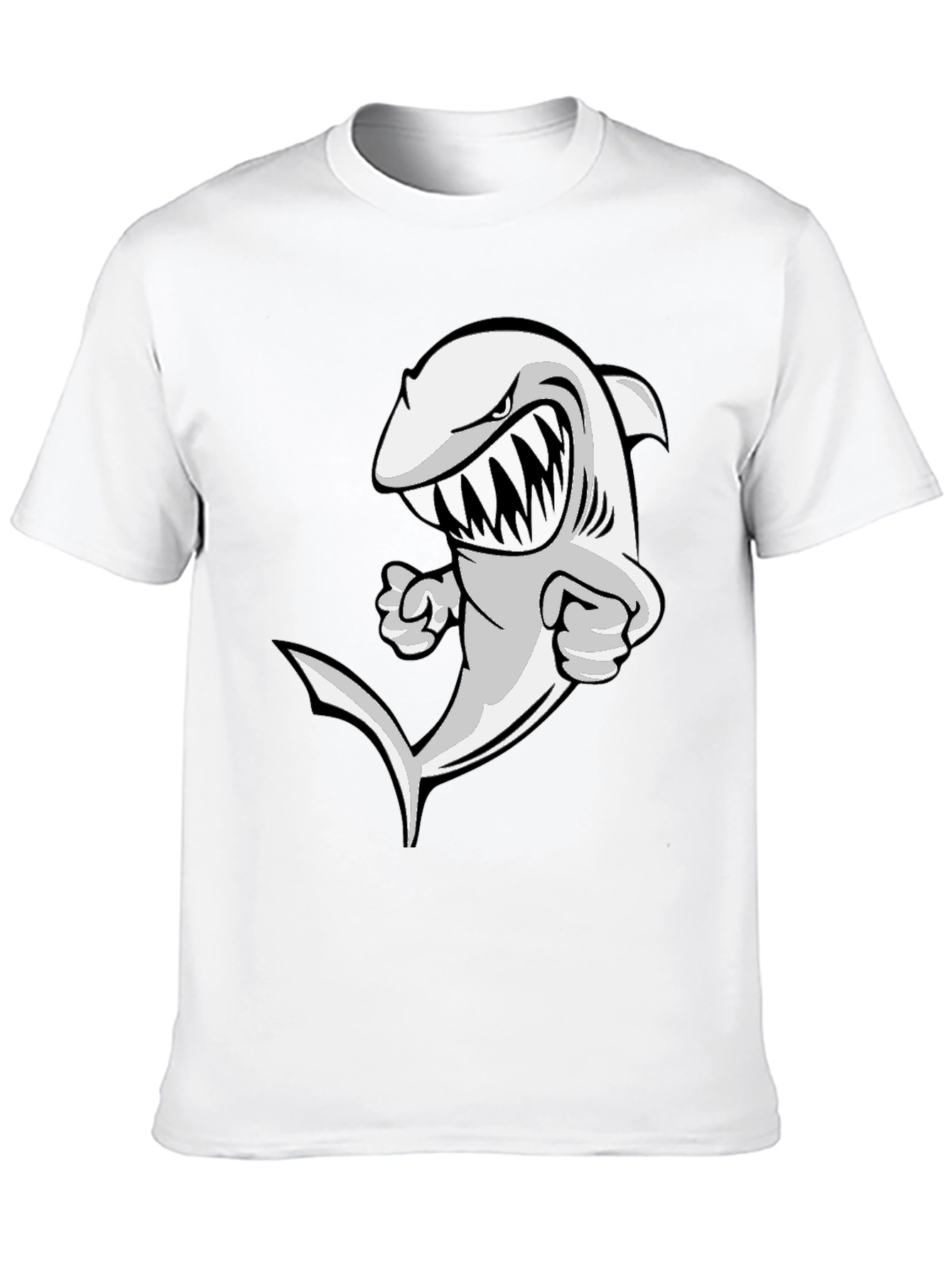 Cartoon Shark Graphic T-Shirt
