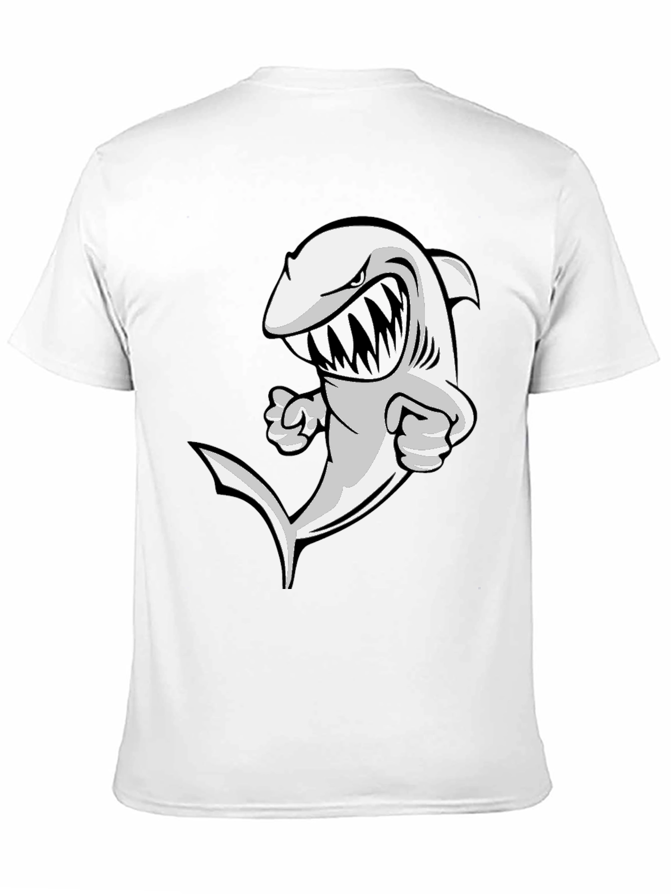 Cartoon Shark Graphic T-Shirt