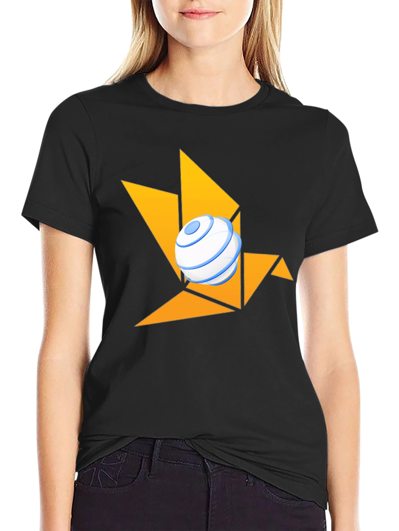 Geometric Bird Tee: Modern & Stylish