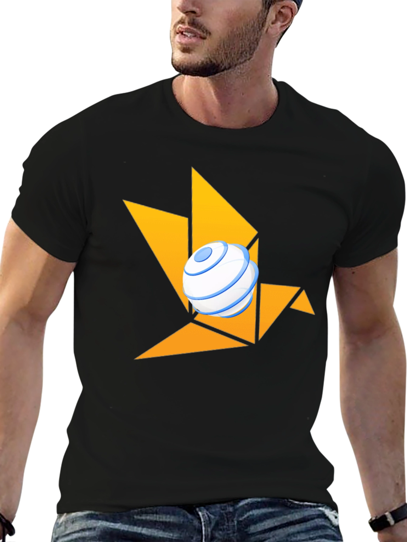 Geometric Bird Tee: Modern & Stylish