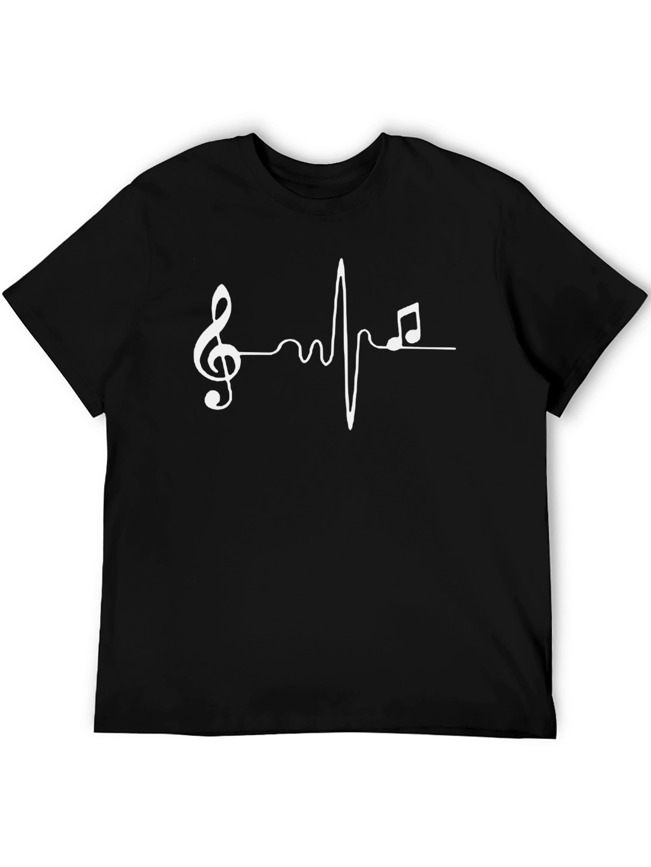 Musical Heartbeat T-Shirt - Black