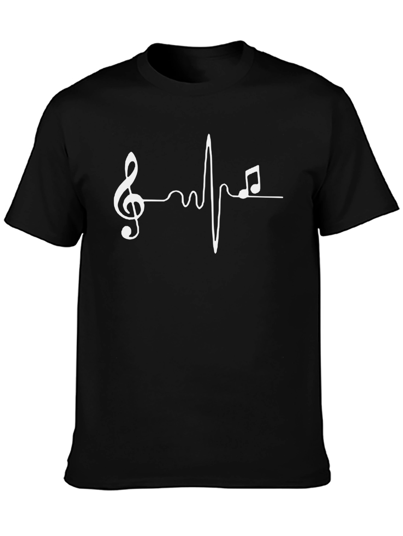 Musical Heartbeat T-Shirt - Black