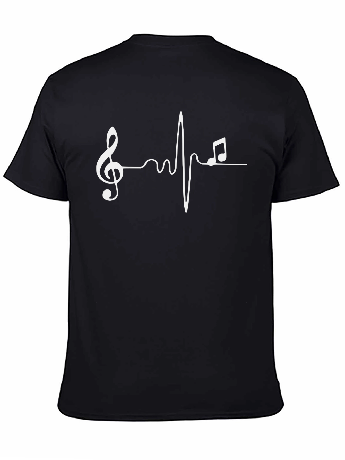 Musical Heartbeat T-Shirt - Black