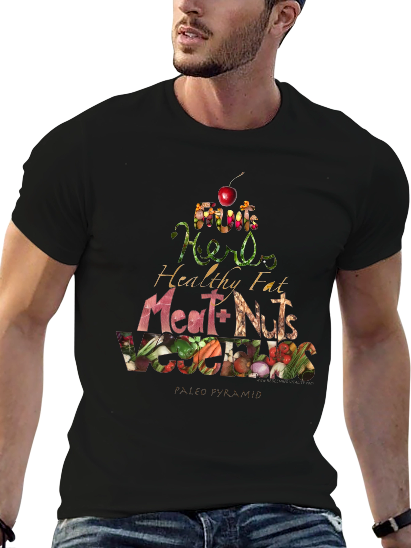 Paleo Pyramid T-Shirt - Eat Healthy!