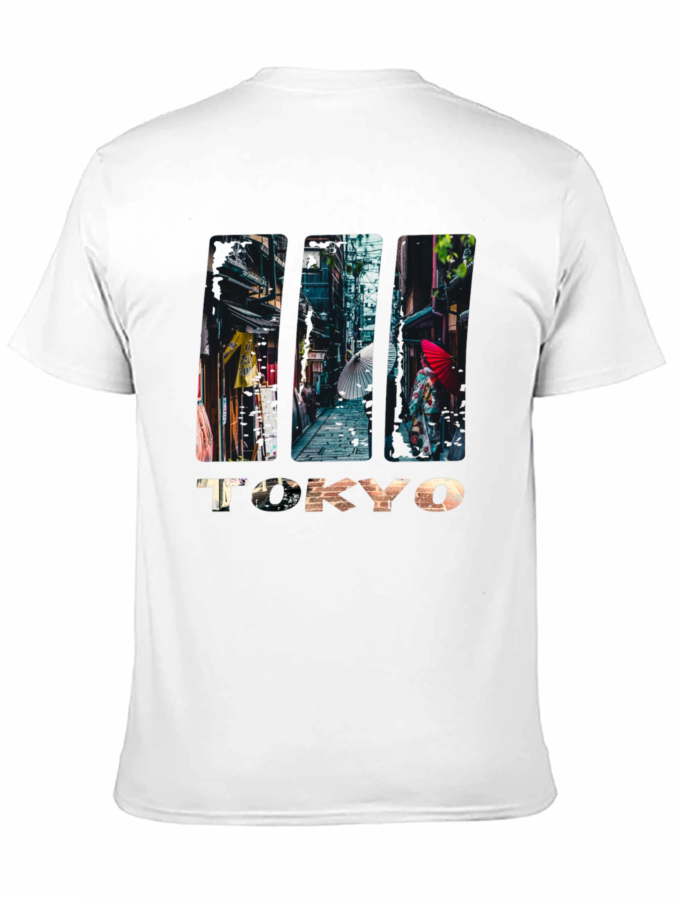 Tokyo Street Scene Graphic Print T-Shirt