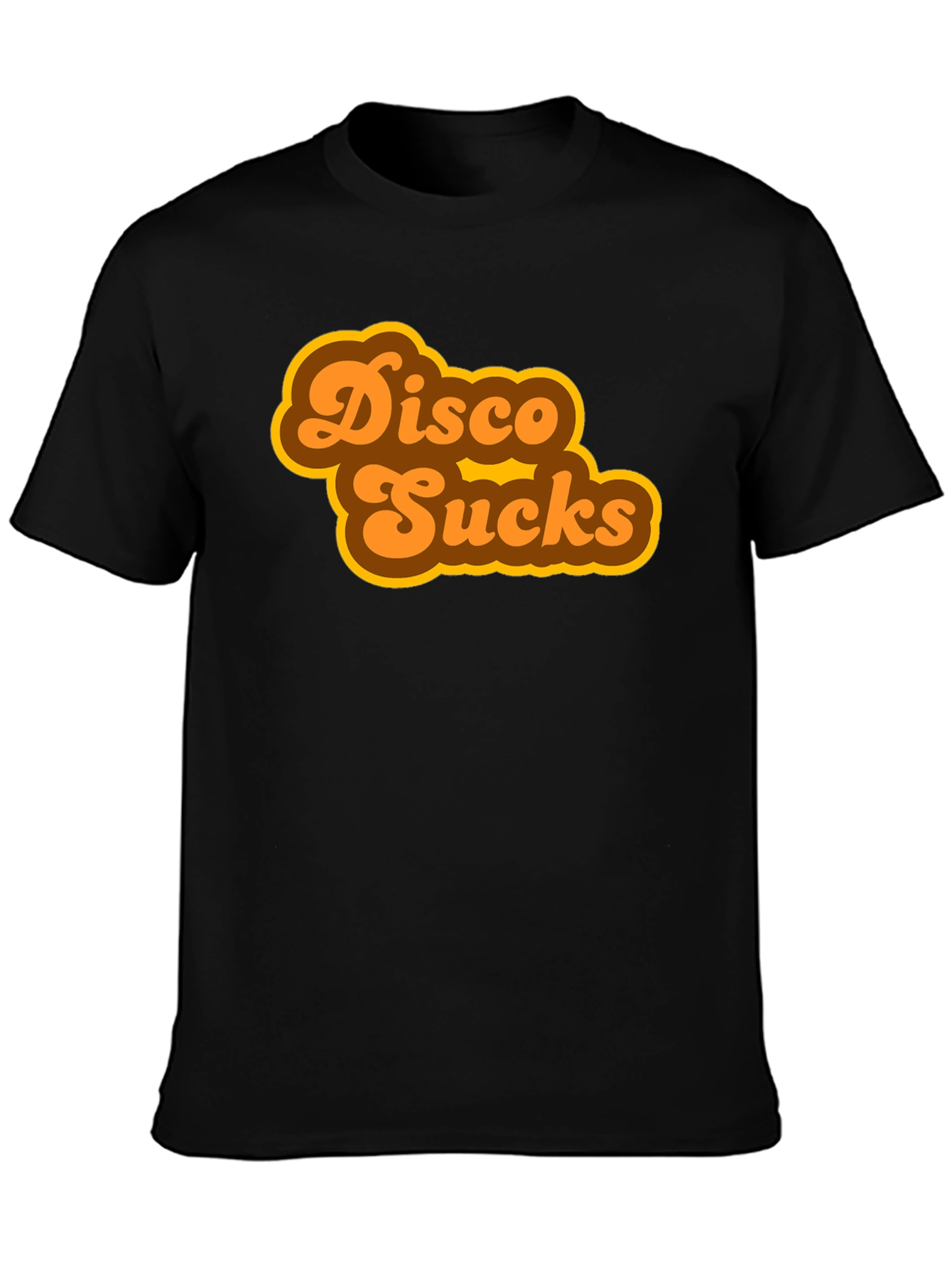 Disco Sucks Retro Style Black T-Shirt