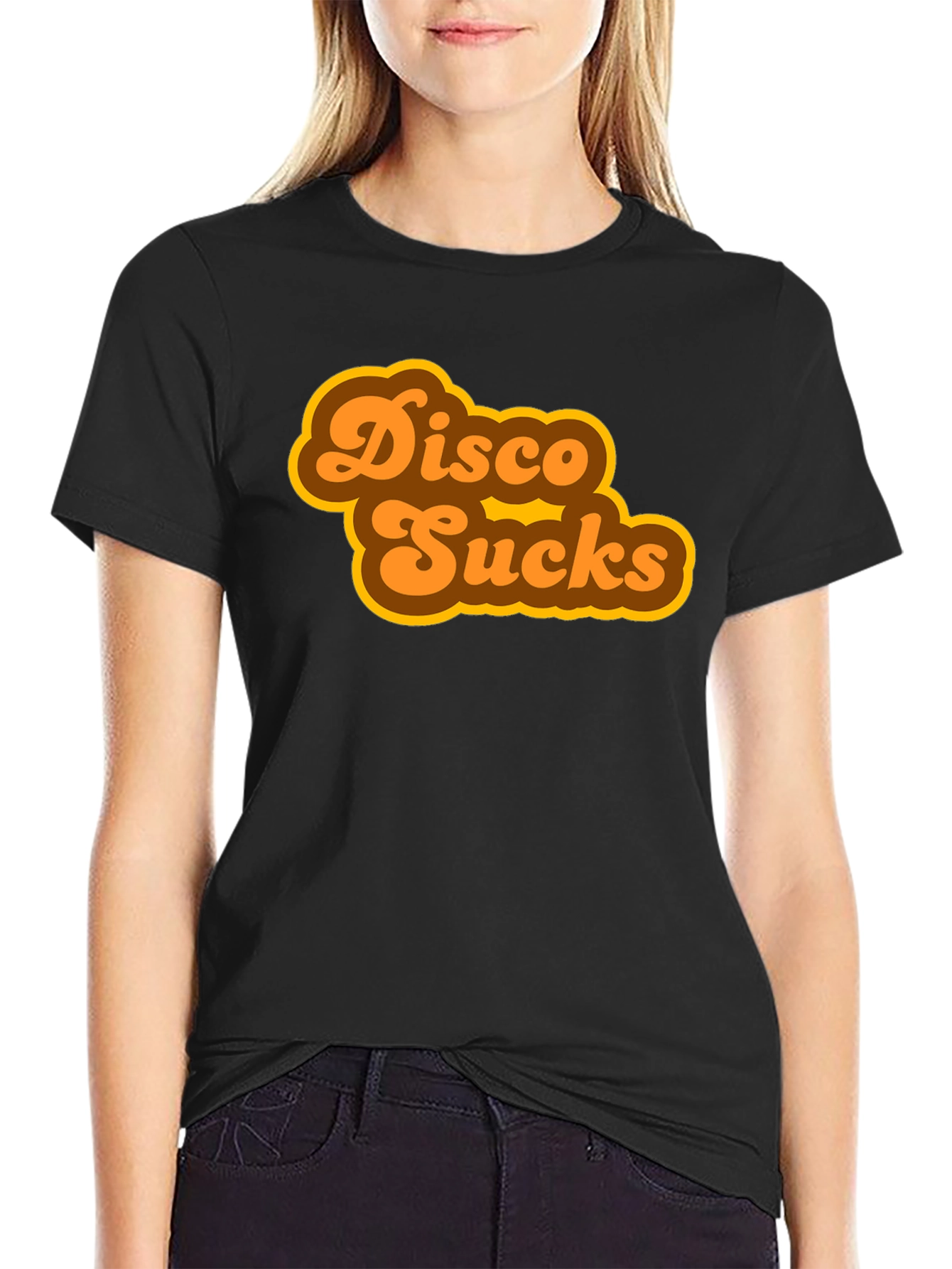 Disco Sucks Retro Style Black T-Shirt