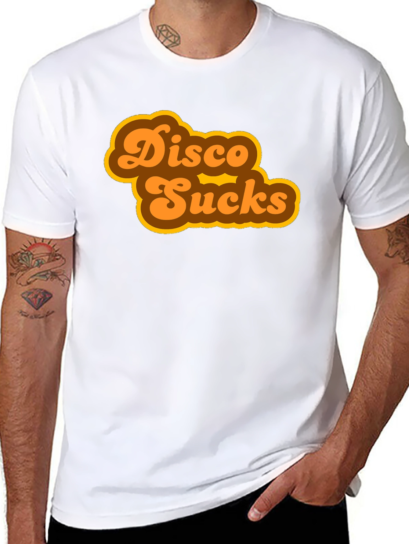 Disco Sucks Retro Style Black T-Shirt