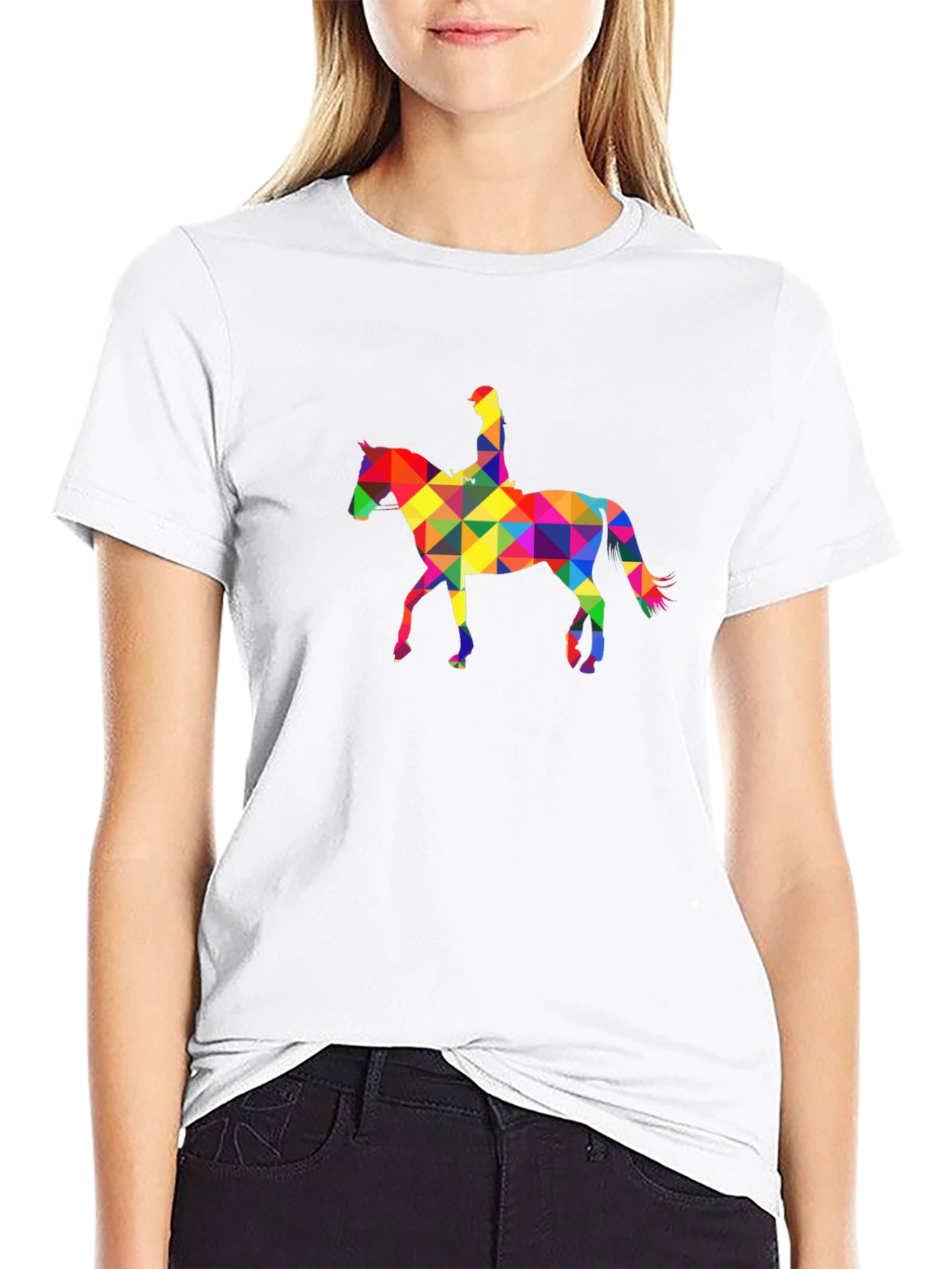 Geometric Horse Rider Graphic Tee