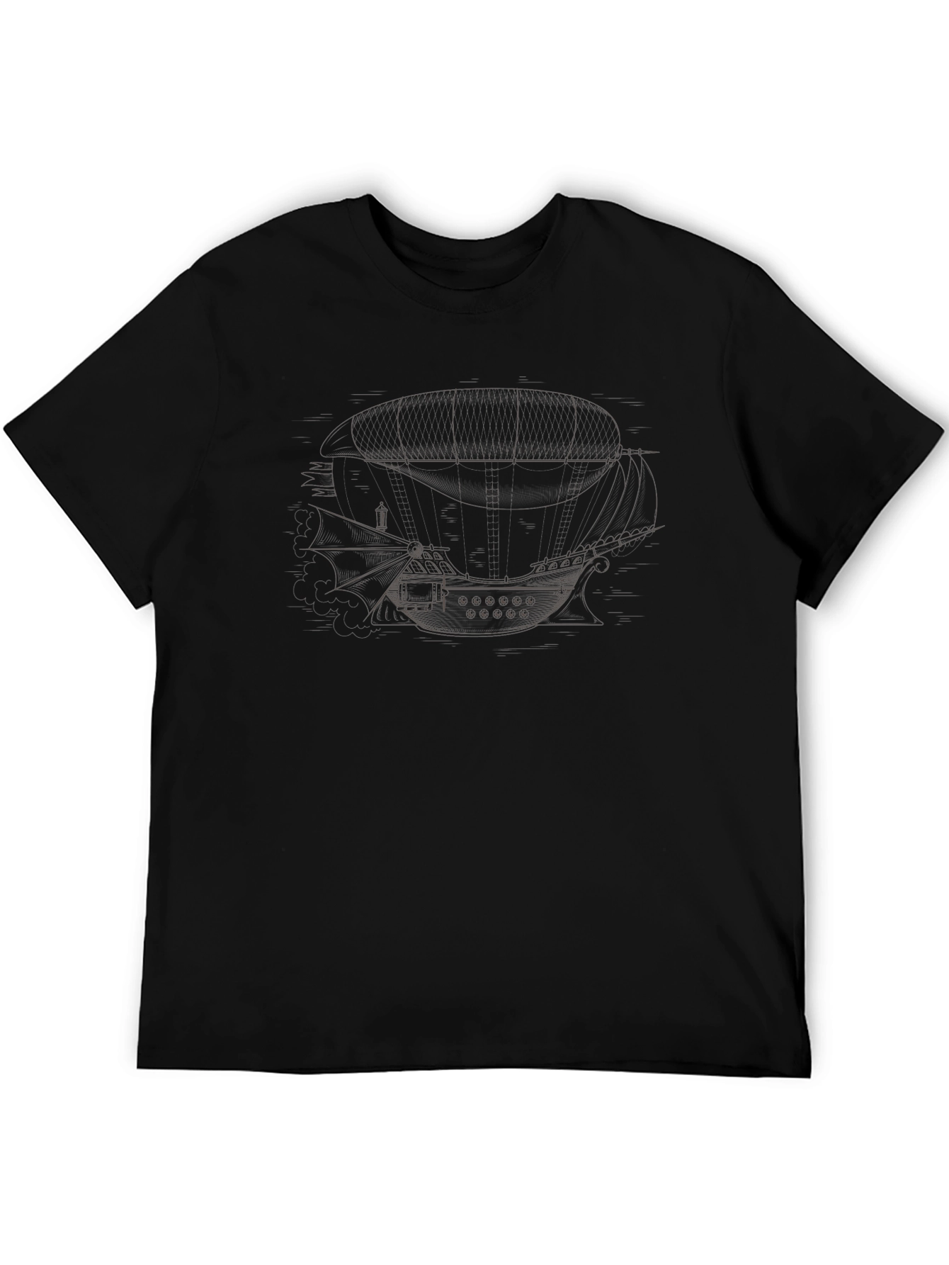 Steampunk Airship Graphic T-Shirt - Unique Design