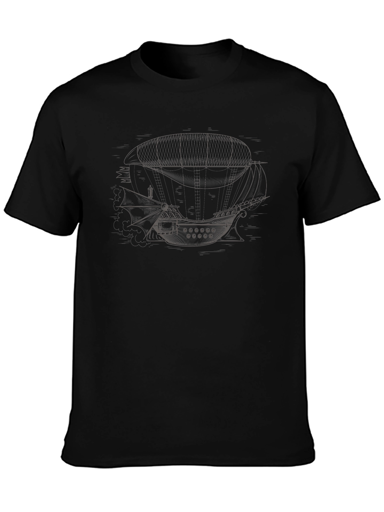 Steampunk Airship Graphic T-Shirt - Unique Design