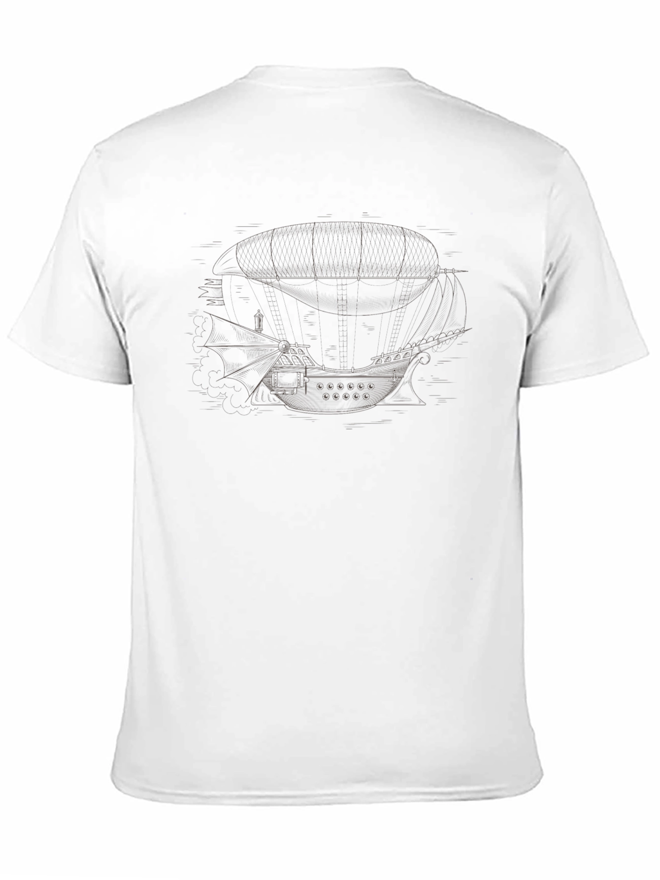 Steampunk Airship Graphic T-Shirt - Unique Design