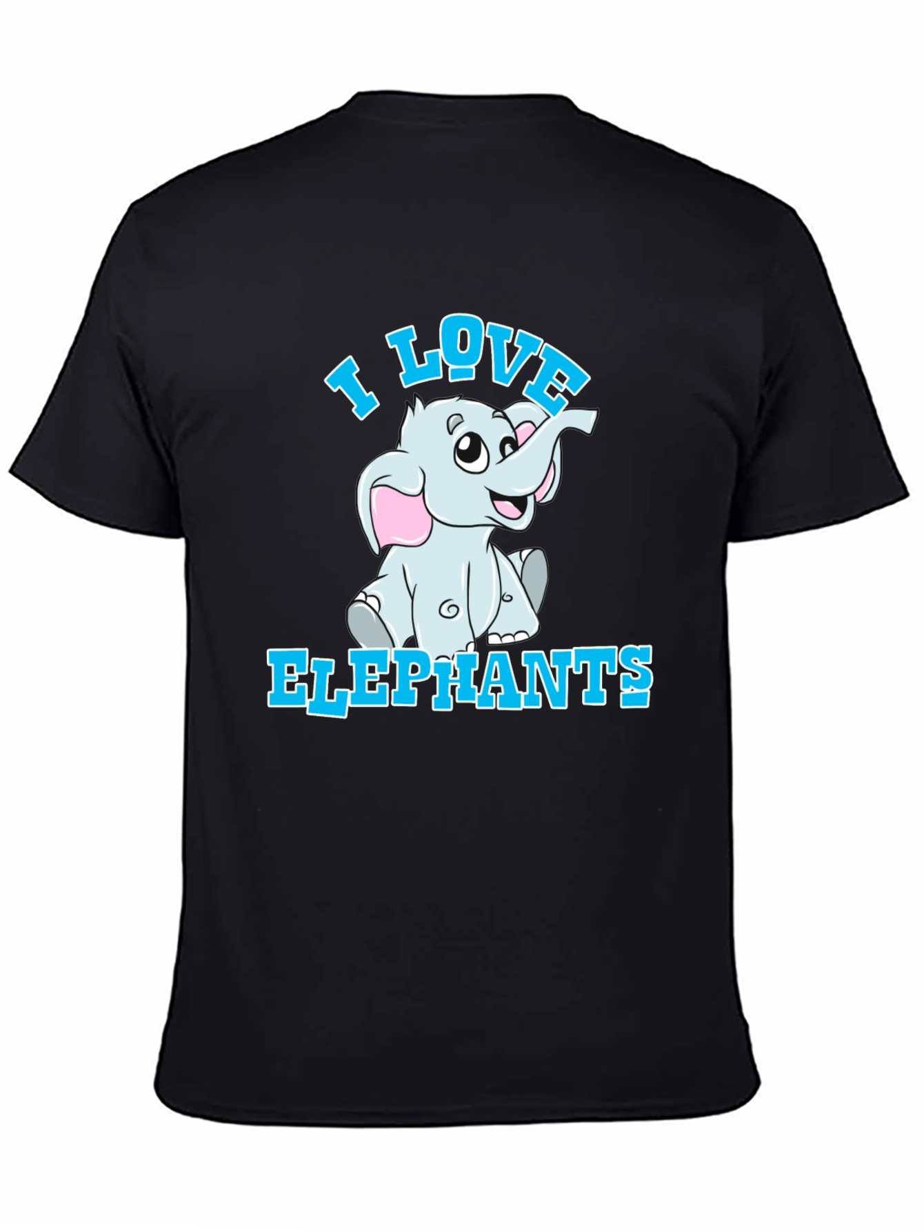 I Love Elephants T-Shirt - Cute Cartoon Graphic Tee