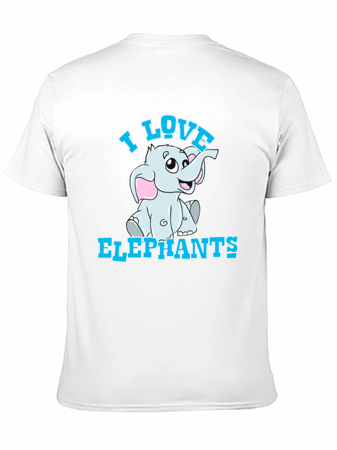 I Love Elephants T-Shirt - Cute Cartoon Graphic Tee