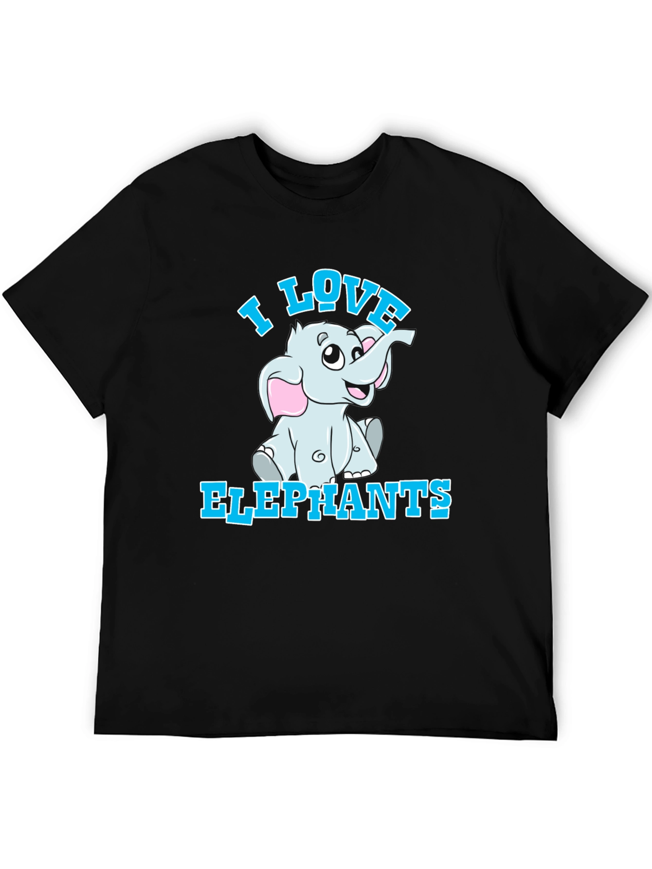 I Love Elephants T-Shirt - Cute Cartoon Graphic Tee