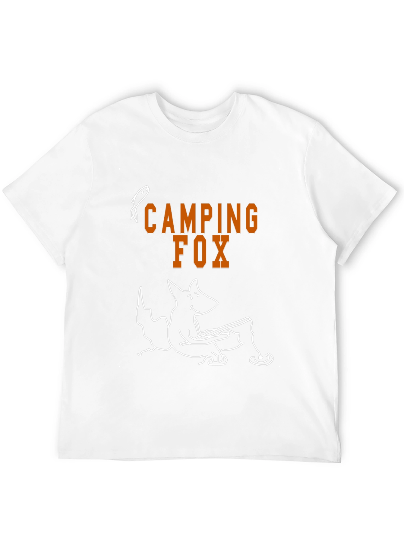 Camping Fox Graphic T-Shirt - Unisex Black Tee