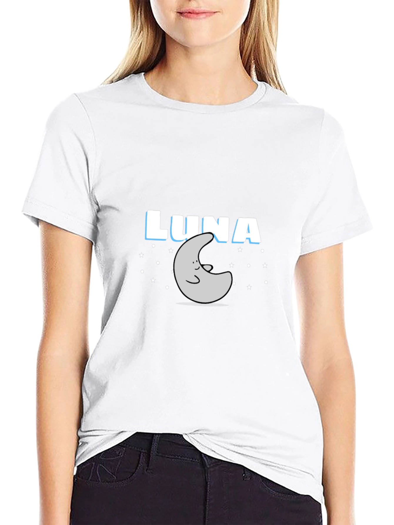 Luna Moon & Stars Graphic Tee - Black