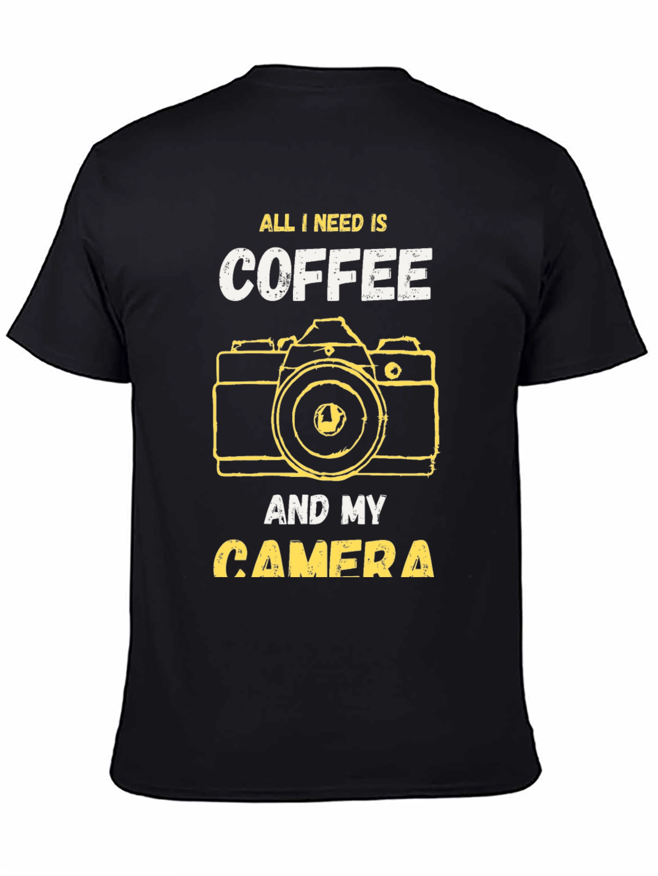 Coffee and Camera Graphic T-Shirt - Photography Lover Tee