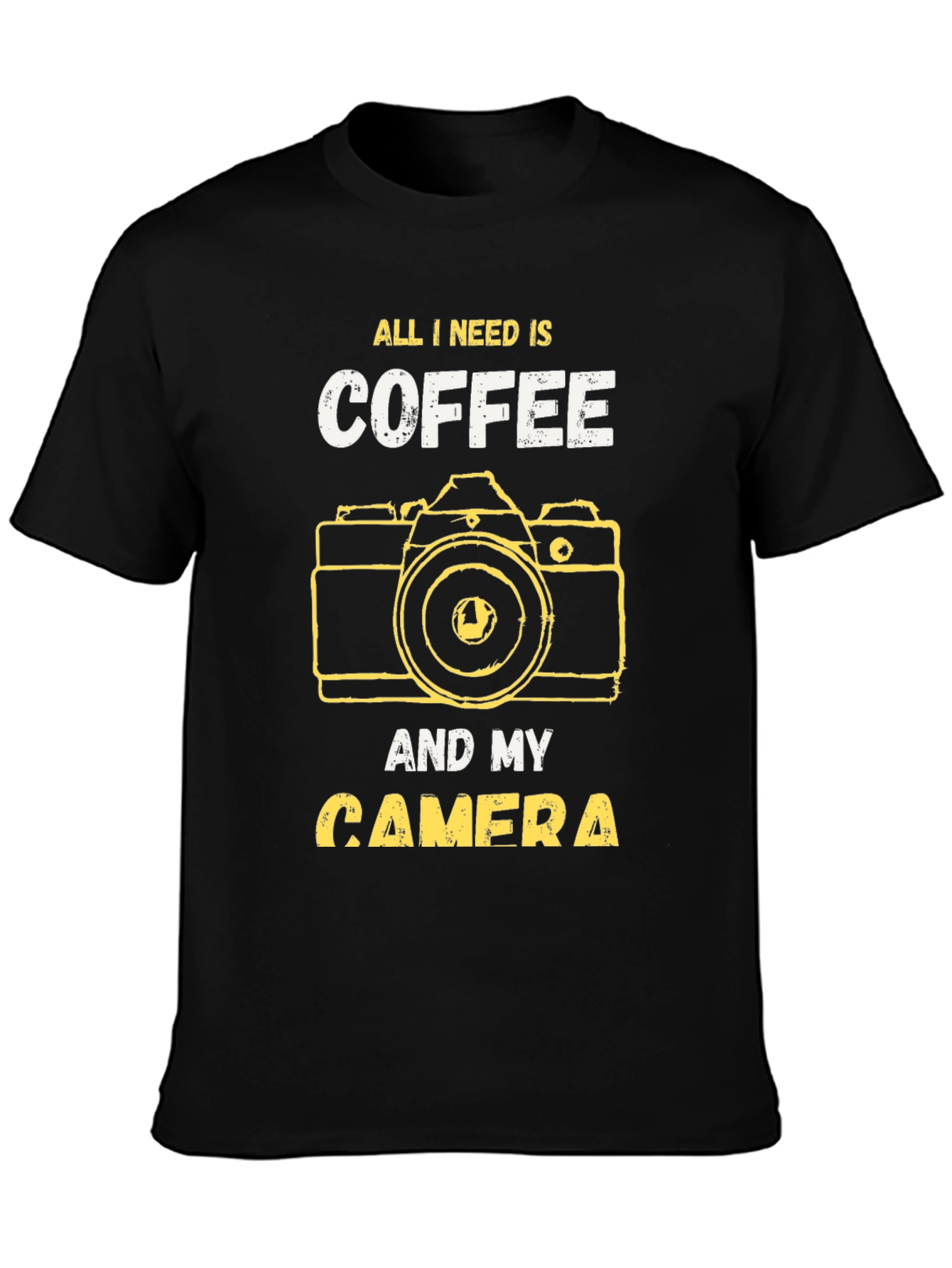 Coffee and Camera Graphic T-Shirt - Photography Lover Tee