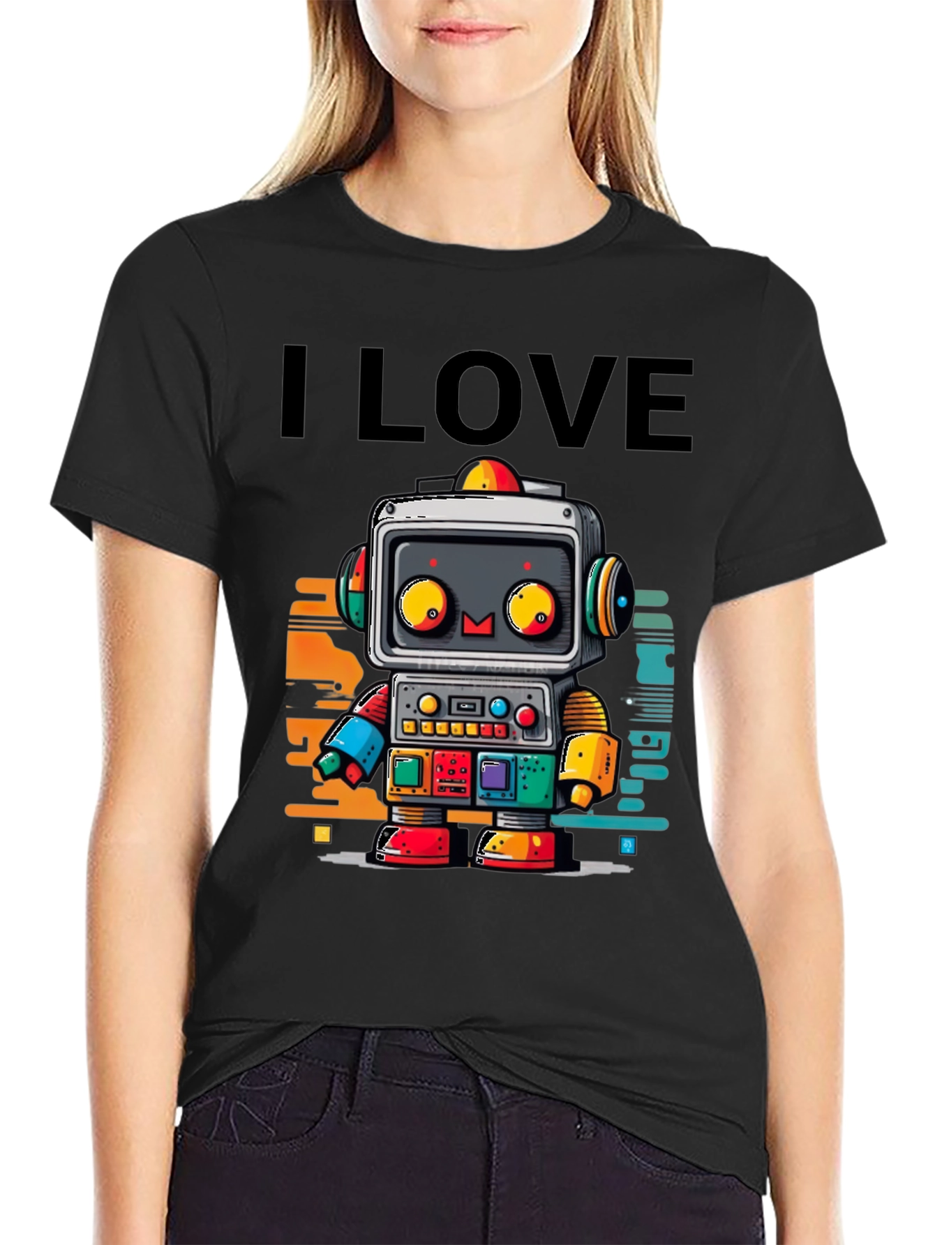 I Love Robots Graphic T-Shirt
