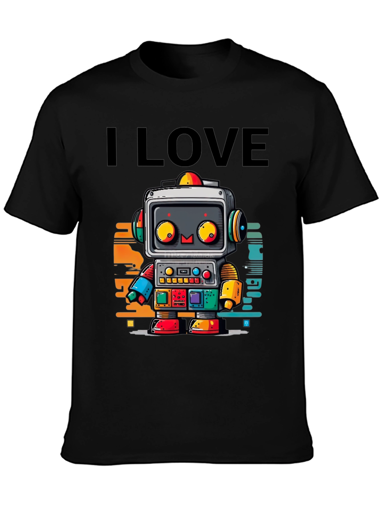 I Love Robots Graphic T-Shirt