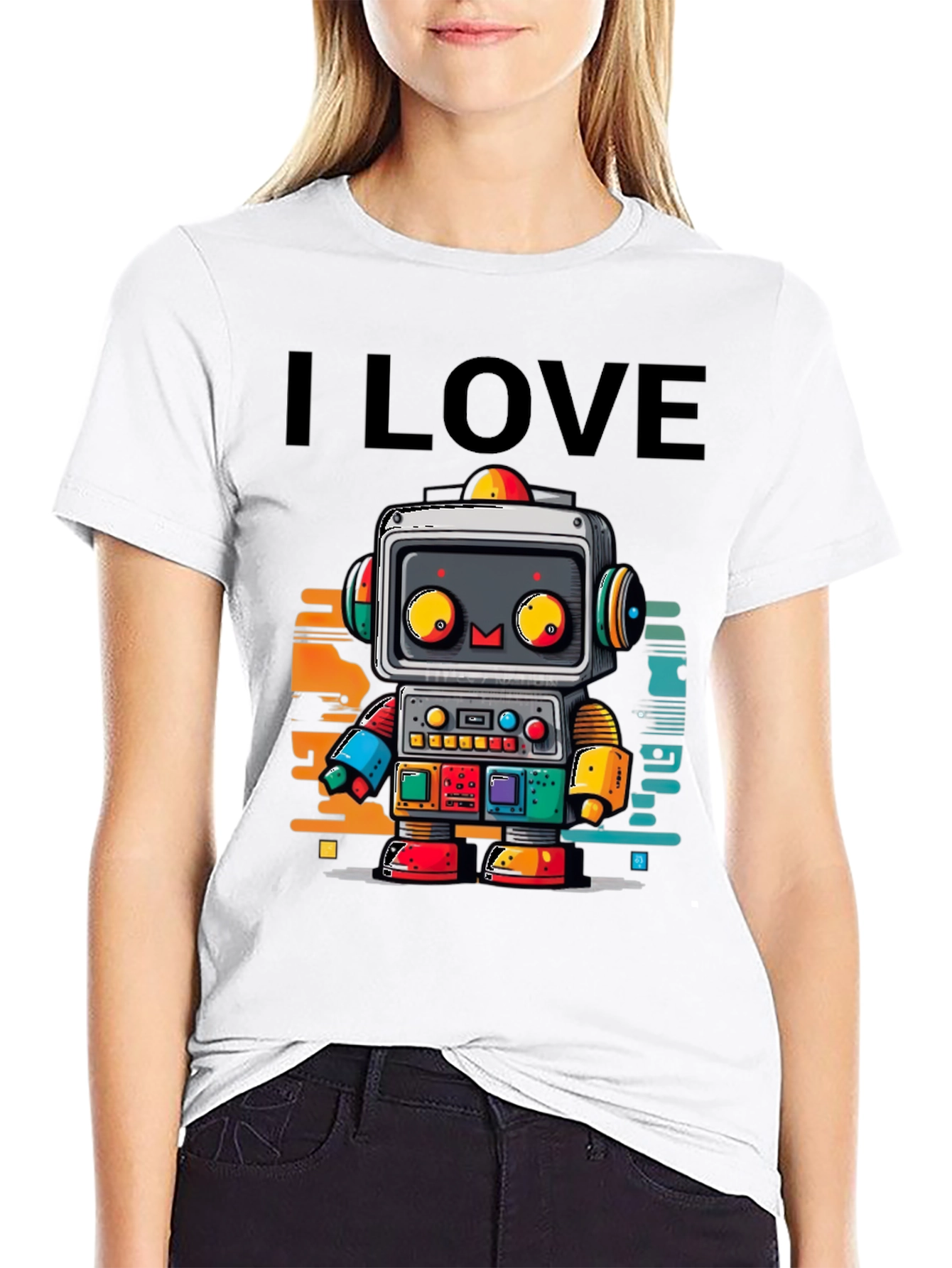 I Love Robots Graphic T-Shirt