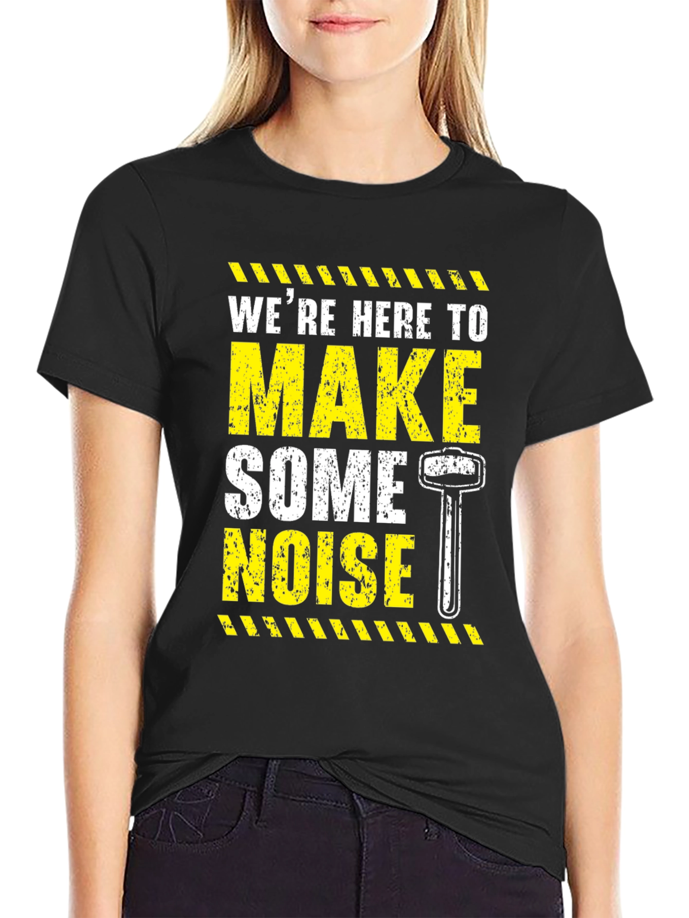 Make Some Noise Black Graphic Tee