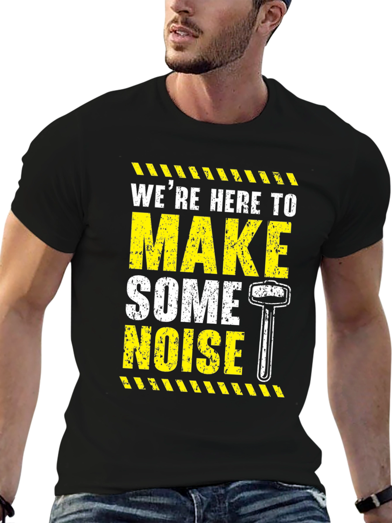 Make Some Noise Black Graphic Tee
