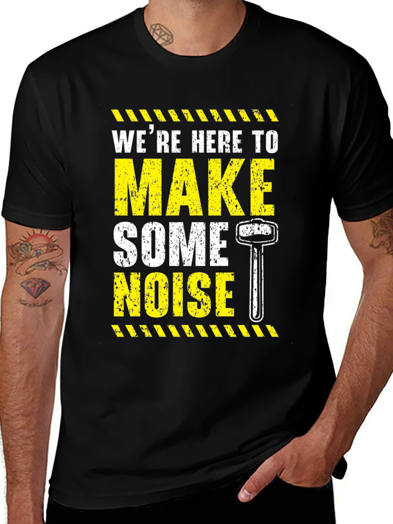 Make Some Noise Black Graphic Tee