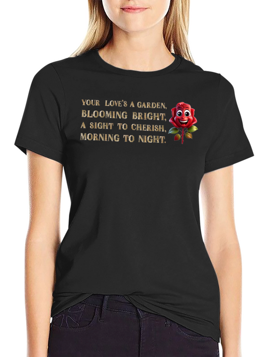 Rose Garden Mens Graphic T-Shirt - Black