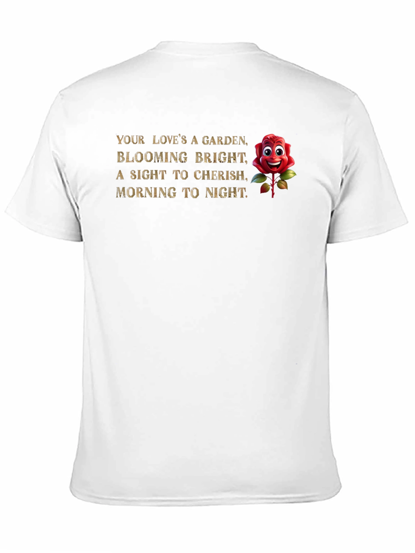 Rose Garden Mens Graphic T-Shirt - Black