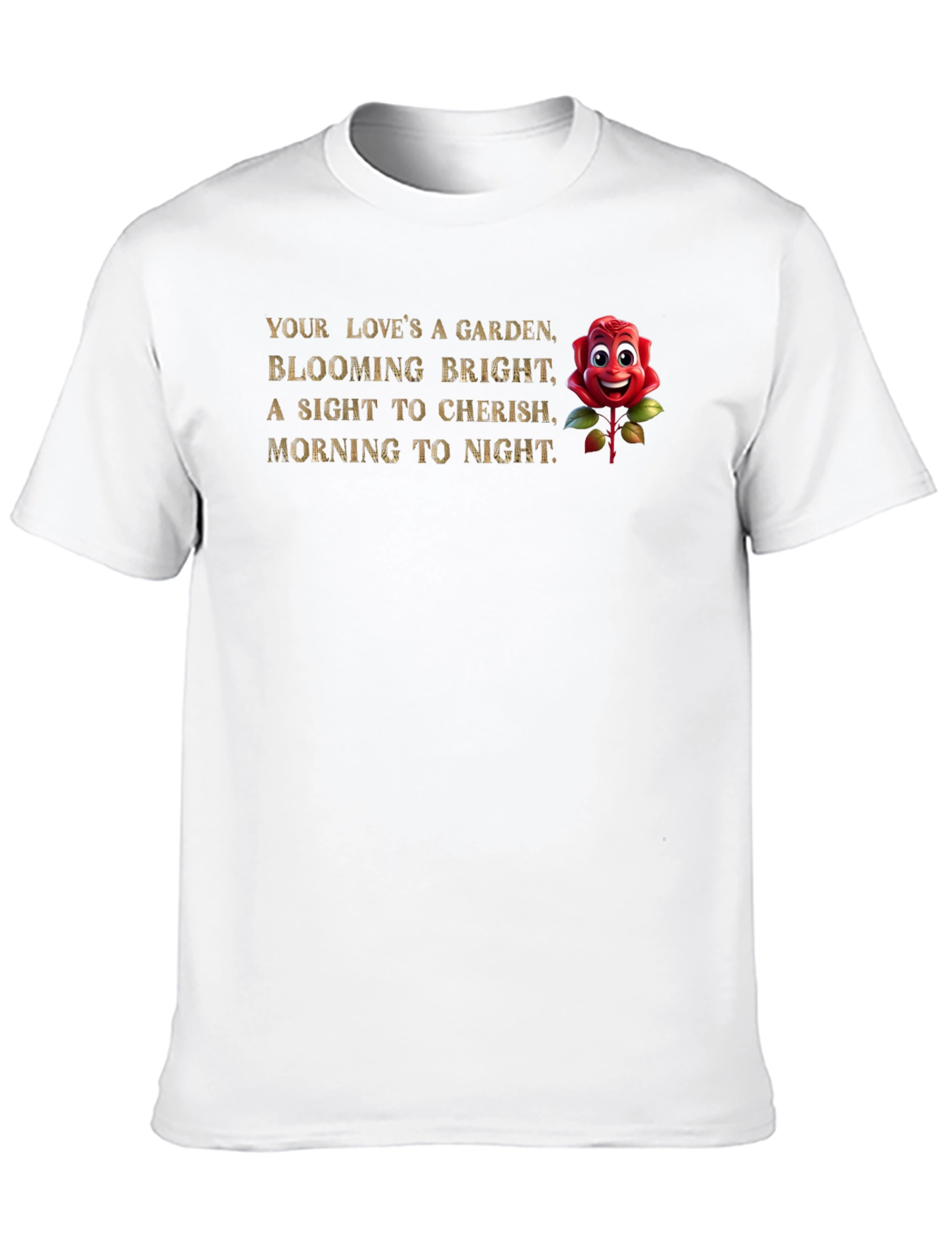 Rose Garden Mens Graphic T-Shirt - Black
