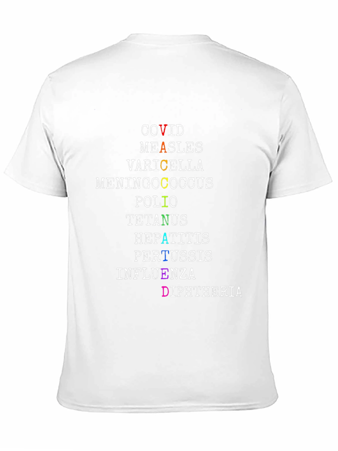Vaccinated Diseases T-Shirt - Black
