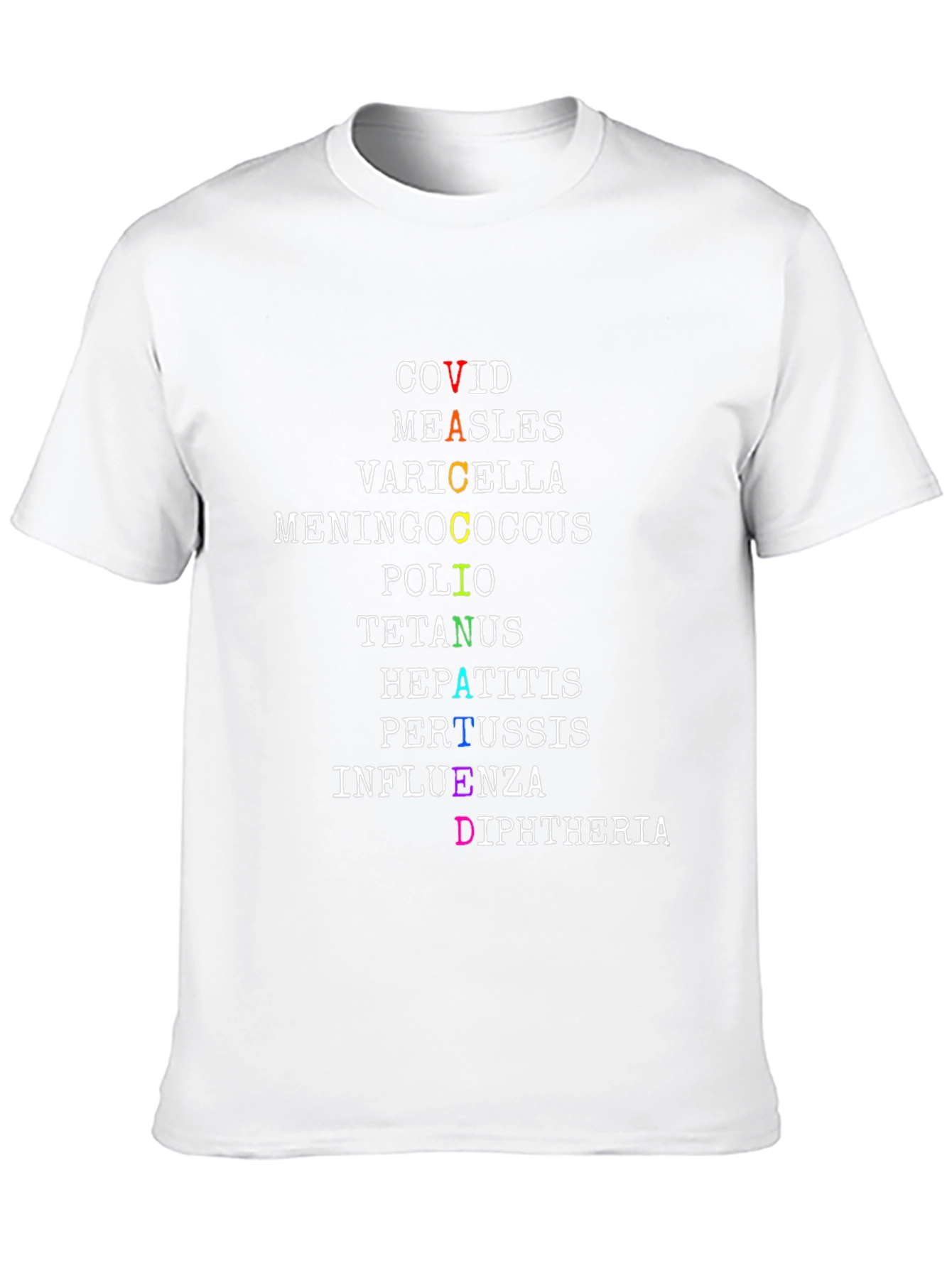 Vaccinated Diseases T-Shirt - Black