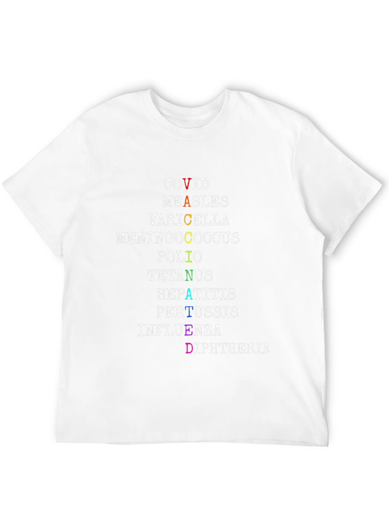 Vaccinated Diseases T-Shirt - Black