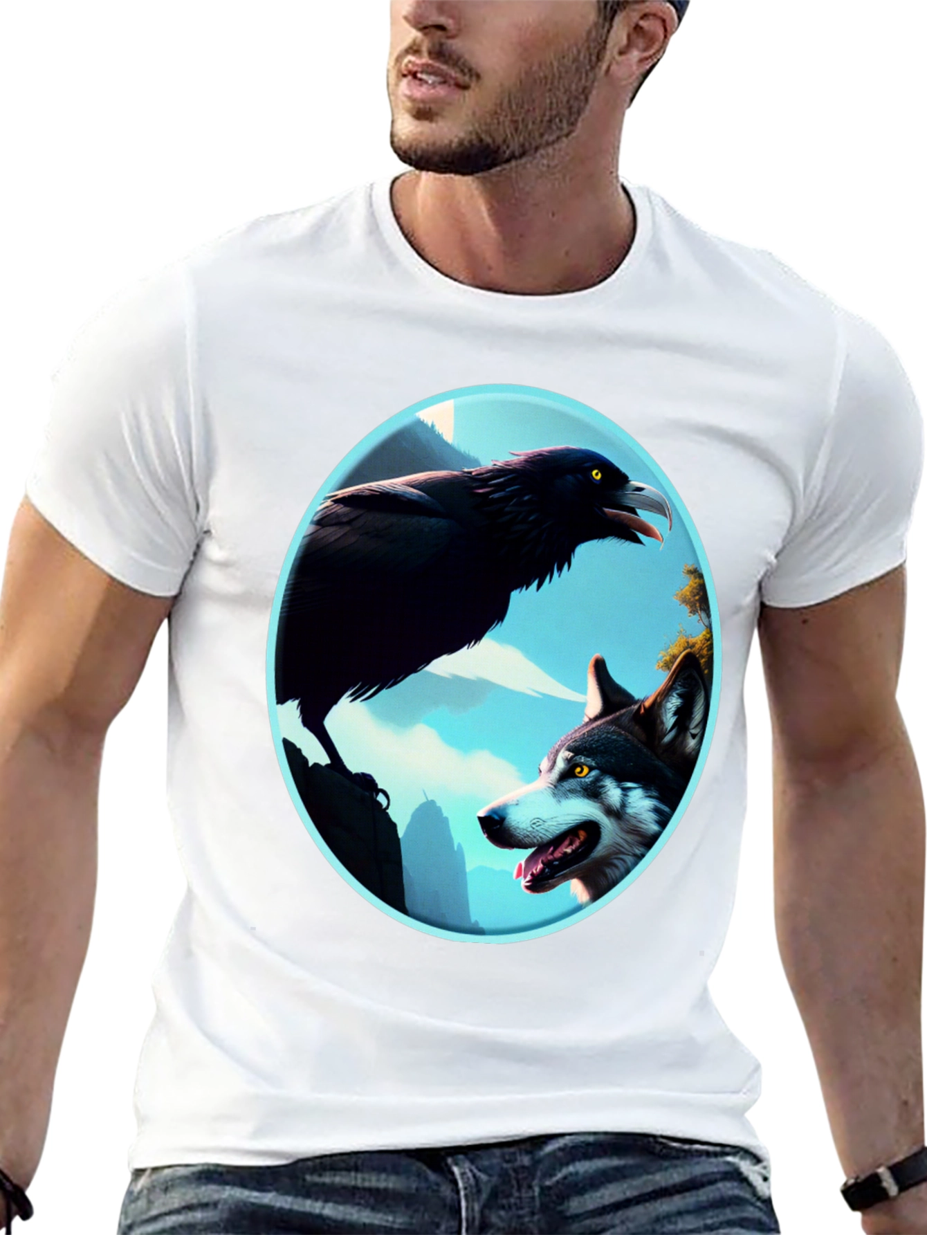 Raven and Wolf Graphic Tee