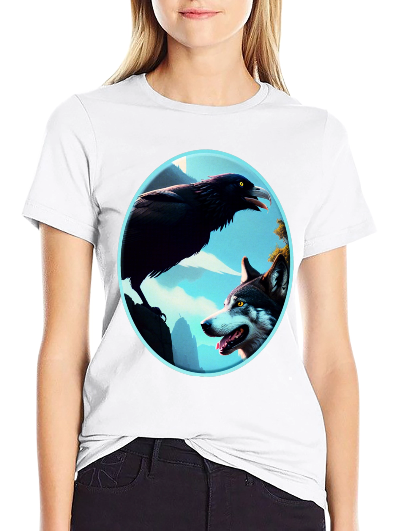 Raven and Wolf Graphic Tee