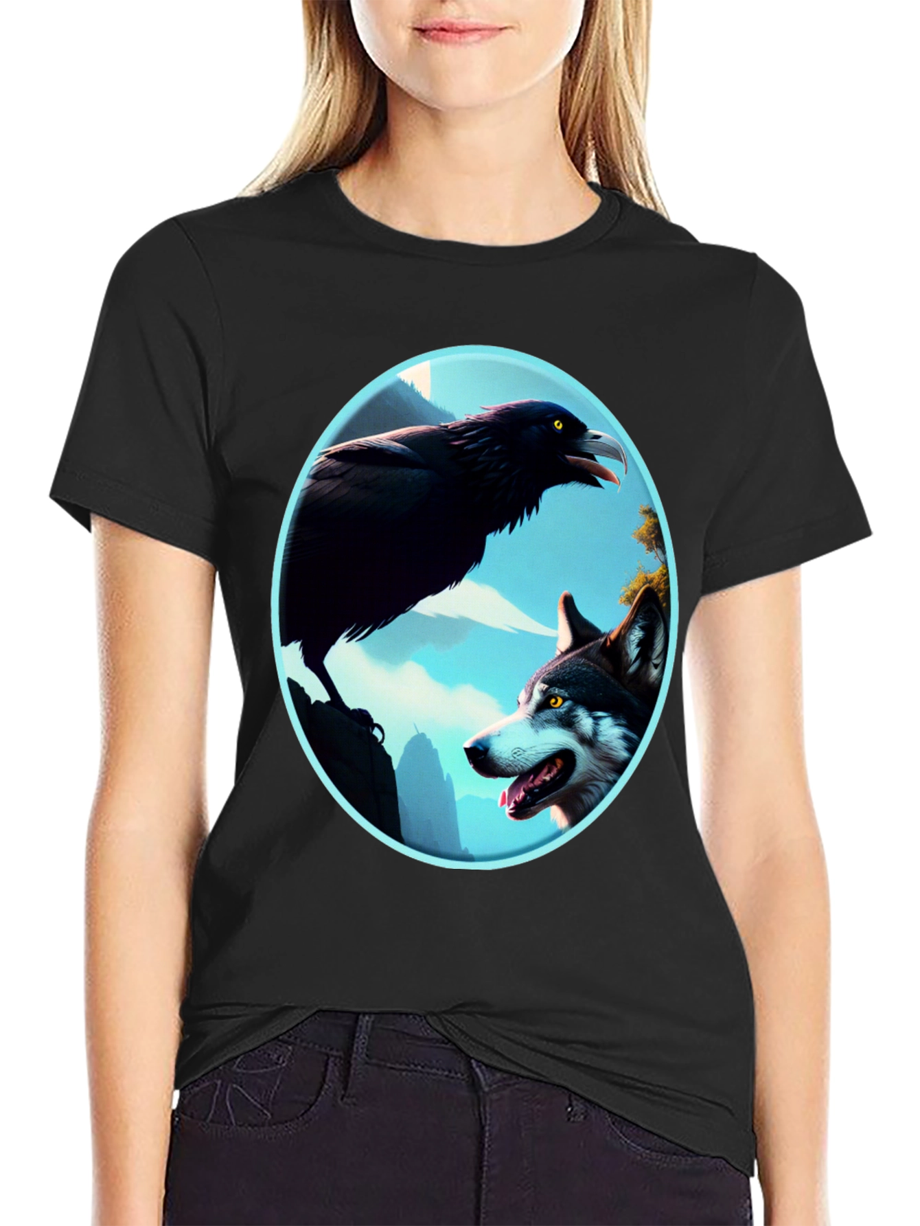 Raven and Wolf Graphic Tee