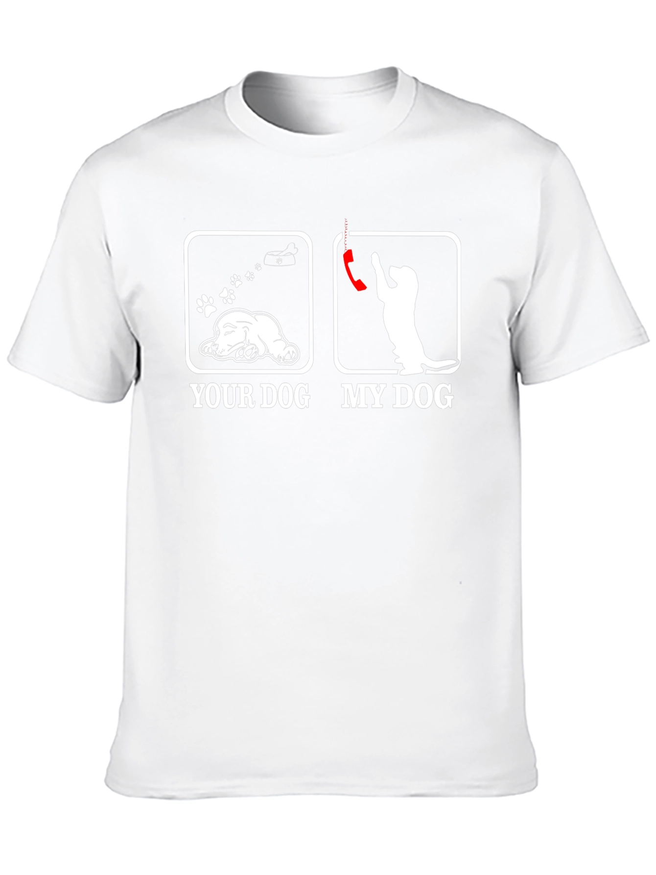 Humorous Your Dog vs. My Dog Graphic T-Shirt