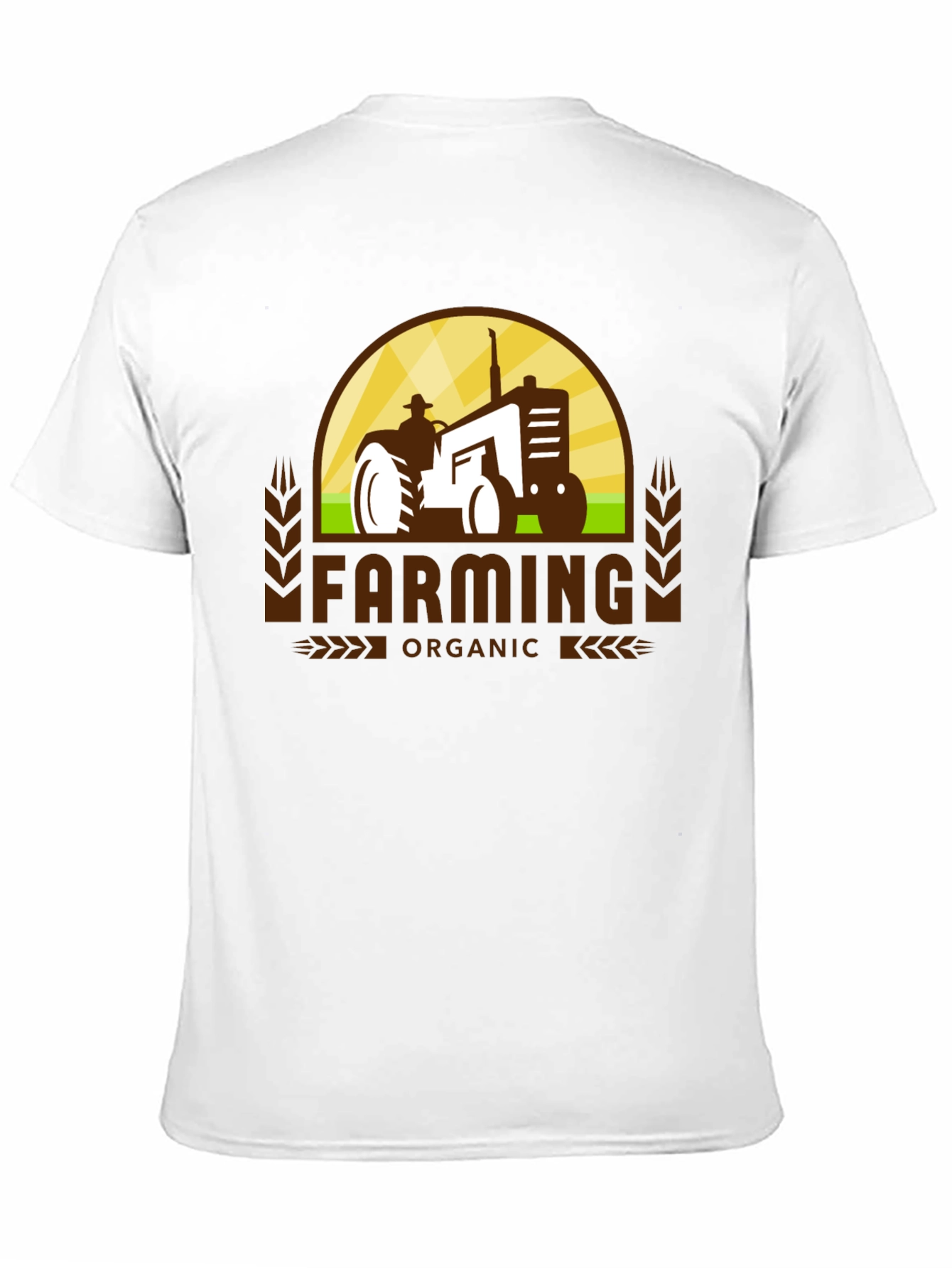 Organic Farming Tractor Graphic T-Shirt