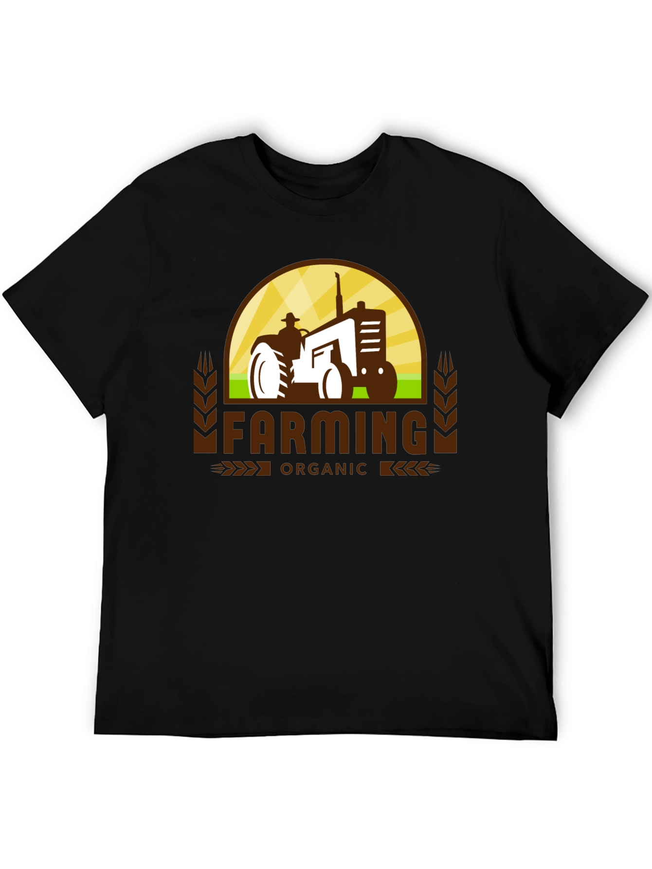 Organic Farming Tractor Graphic T-Shirt