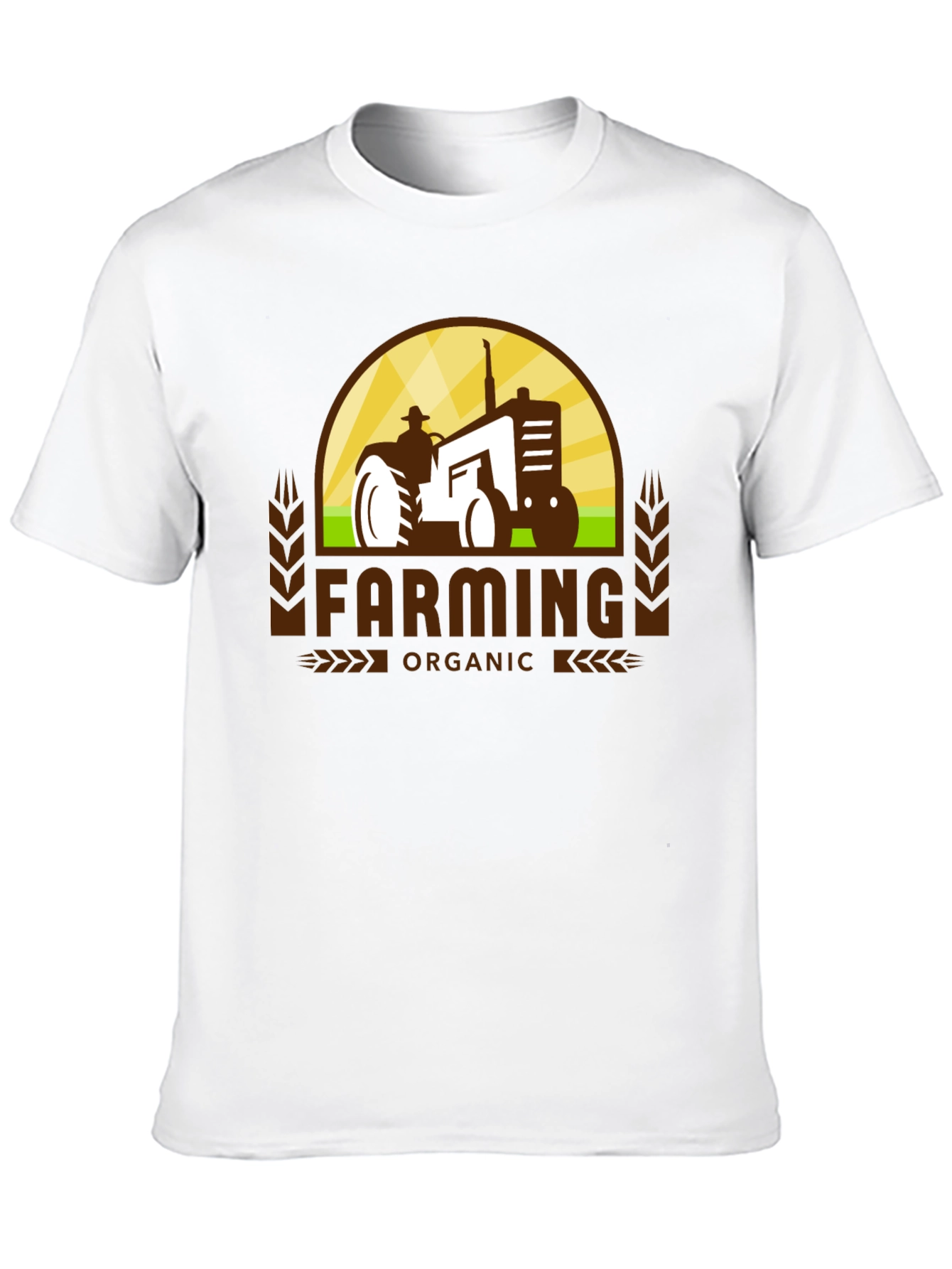 Organic Farming Tractor Graphic T-Shirt